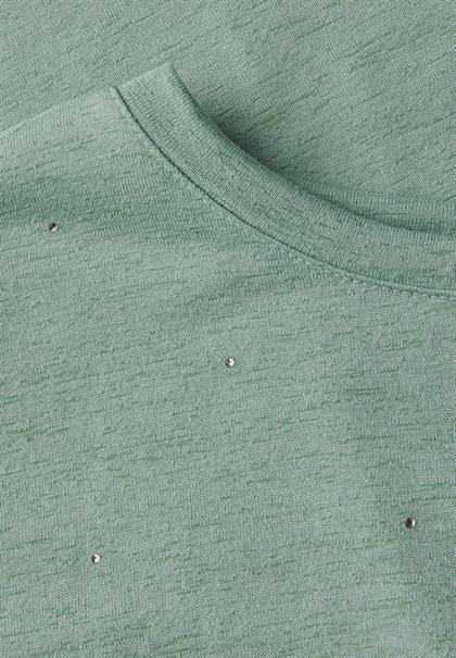 Shirt mit Dekosteinen matcha green