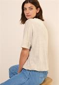 Shirt mit Dekosteinen pearl beige