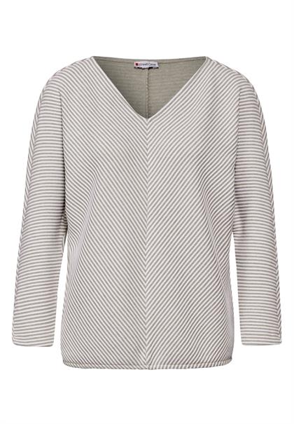 Shirt mit Diagonalstruktur breezy beige mel.