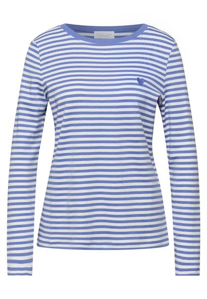 Shirt mit Embroidery blue echo