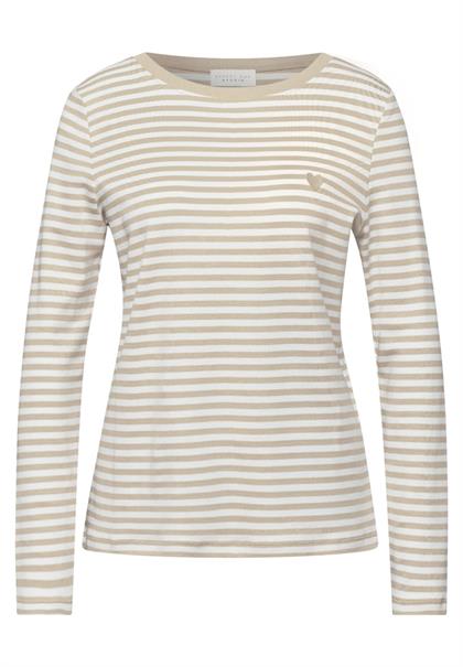 Shirt mit Embroidery stone sand