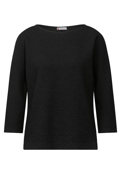 Shirt mit feiner Struktur black
