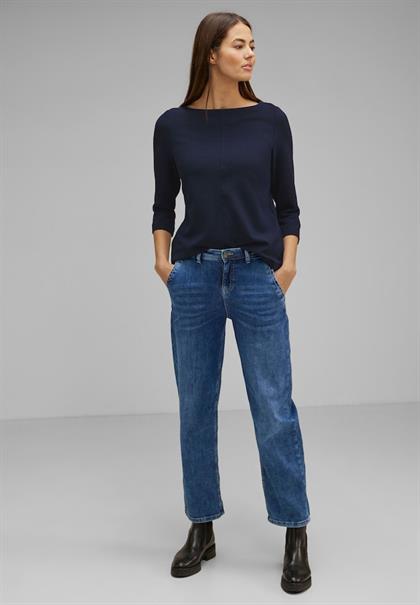 Shirt mit feiner Struktur deep blue