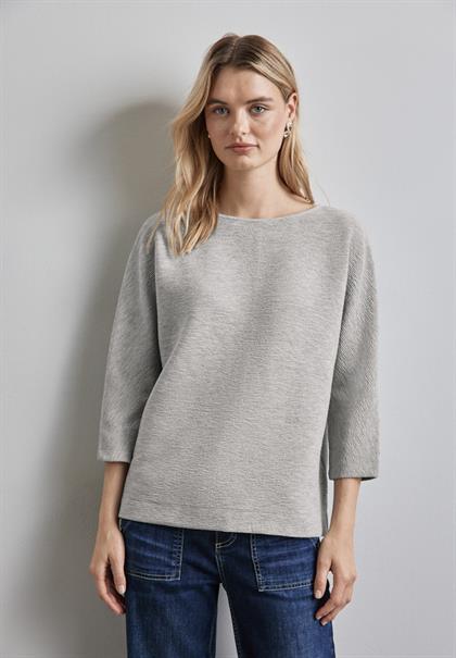 Shirt mit feiner Struktur heather grey mel.