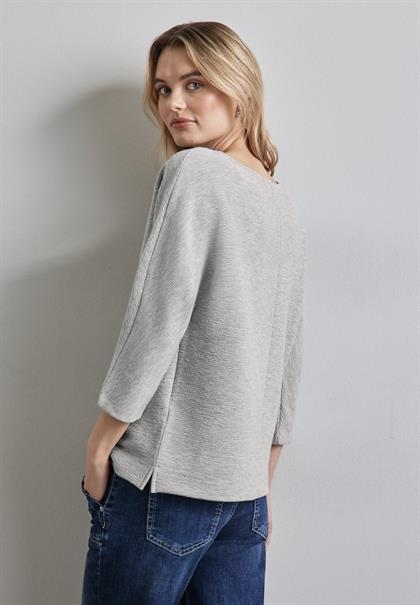 Shirt mit feiner Struktur heather grey mel.