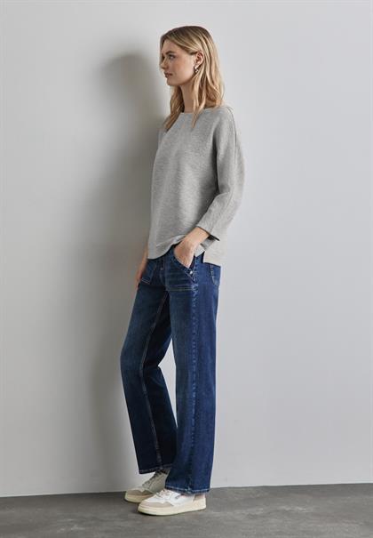 Shirt mit feiner Struktur heather grey mel.