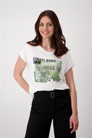 Shirt mit Foto Print weiß