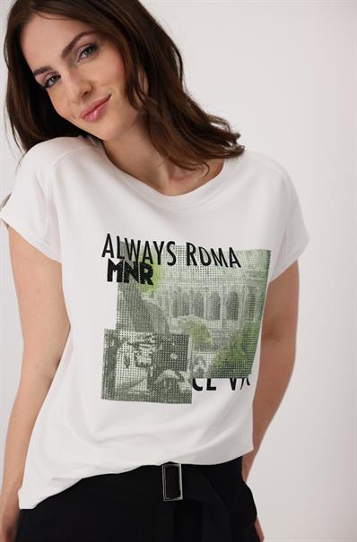 Shirt mit Foto Print weiß