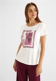 Shirt mit Fotoprint off white