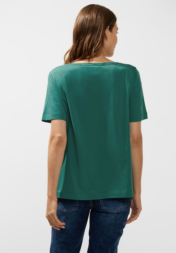 Street One Damen T-Shirt Shirt mit Frontprint meta lilac bequem online  kaufen bei