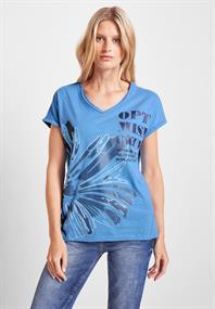 Shirt mit Frontprint marina blue