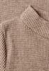 Shirt mit Funnel Neck und Waffelstruktur creamy mocha melange