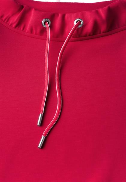Shirt mit Funnelneck granita red