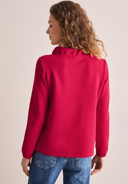 Shirt mit Funnelneck granita red