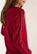 Shirt mit Gallonstreifen beaujolais red