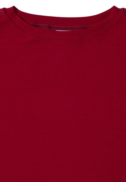 Shirt mit Gallonstreifen beaujolais red