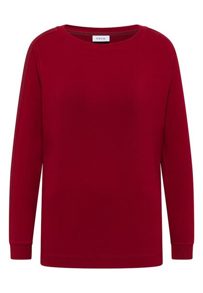 Shirt mit Gallonstreifen beaujolais red
