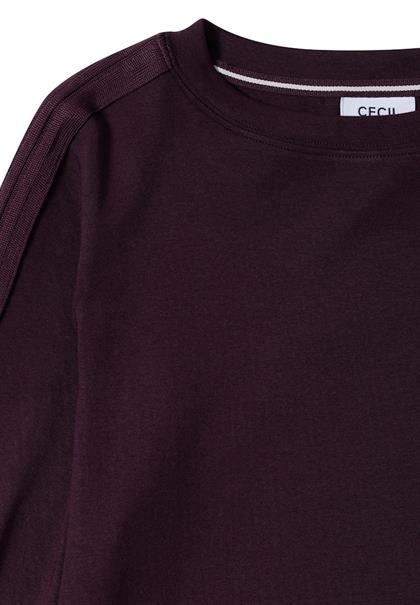 Shirt mit Gallonstreifen eggplant red