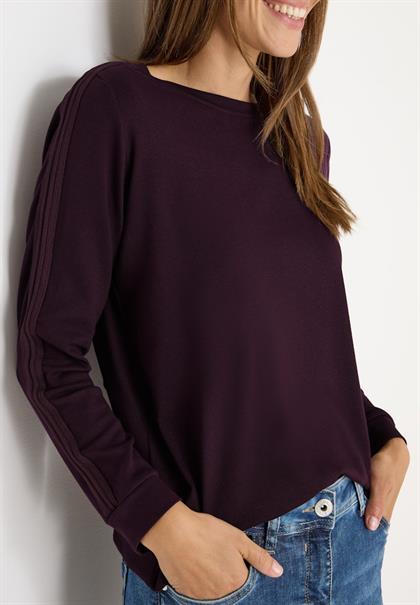 Shirt mit Gallonstreifen eggplant red