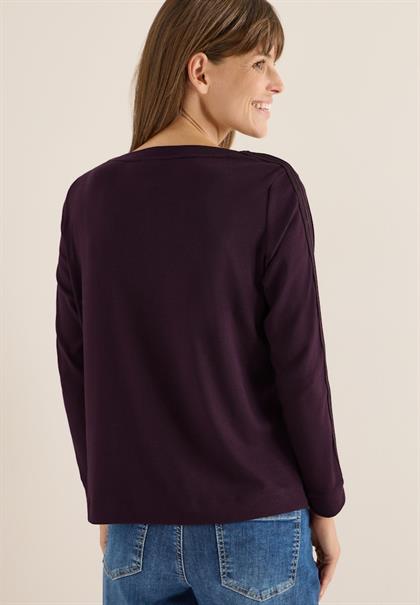Shirt mit Gallonstreifen eggplant red