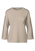 Shirt mit Galonstreifen morning beige