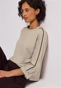 Shirt mit Galonstreifen morning beige