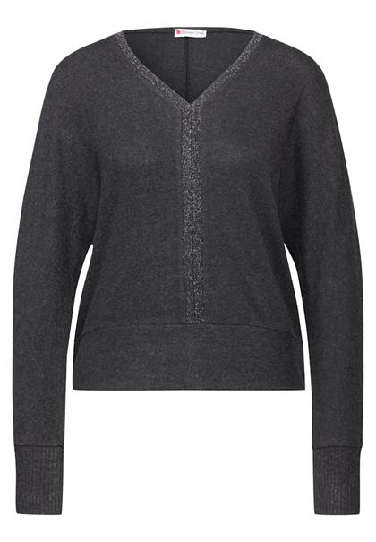 Shirt mit Glitzer-Details anthracite melange