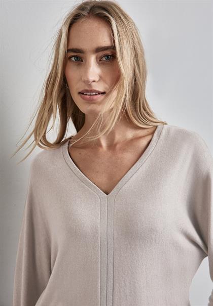 Shirt mit Glitzer-Details mocha beige mel.