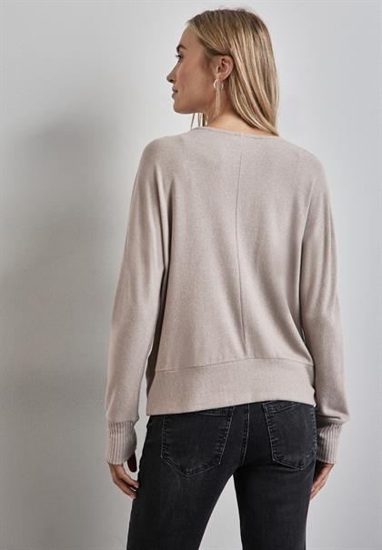 Shirt mit Glitzer-Details mocha beige mel.