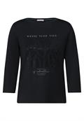 Shirt mit Glitzer-Motiv black