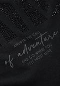 Shirt mit Glitzer-Motiv black