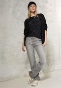 Shirt mit Glitzer-Motiv black