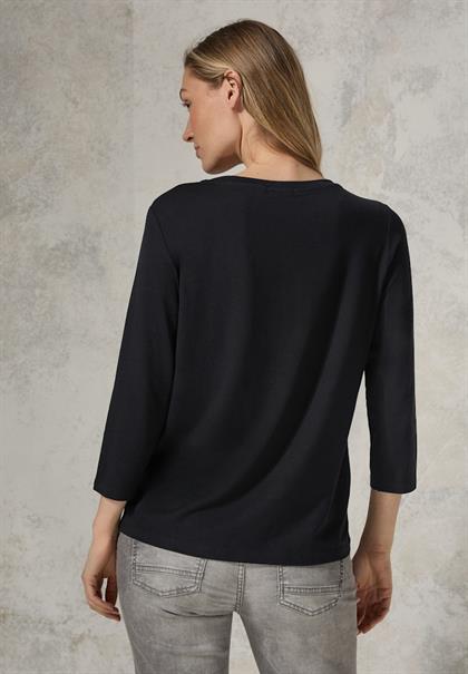 Shirt mit Glitzer-Motiv black