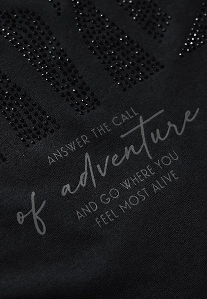 Shirt mit Glitzer-Motiv black