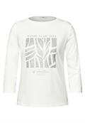 Shirt mit Glitzer-Motiv vanilla white