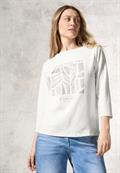 Shirt mit Glitzer-Motiv vanilla white