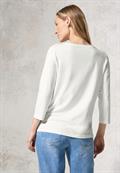 Shirt mit Glitzer-Motiv vanilla white