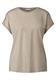 Shirt mit Glitzerstreifen morning beige