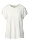 Shirt mit Glitzerstreifen off white