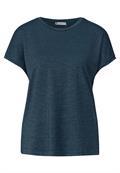 Shirt mit Glitzerstreifen tide blue