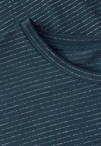 Shirt mit Glitzerstreifen tide blue