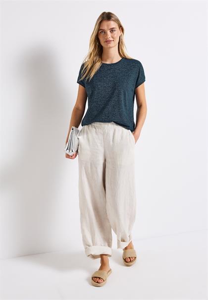 Shirt mit Glitzerstreifen tide blue