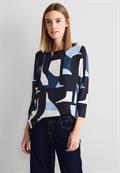 Shirt mit grafischem Print deep blue