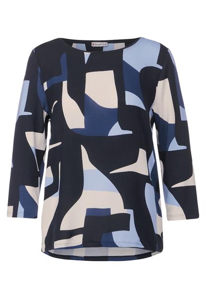 Shirt mit grafischem Print deep blue