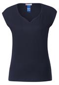 Shirt mit Herz Ausschnitt deep blue