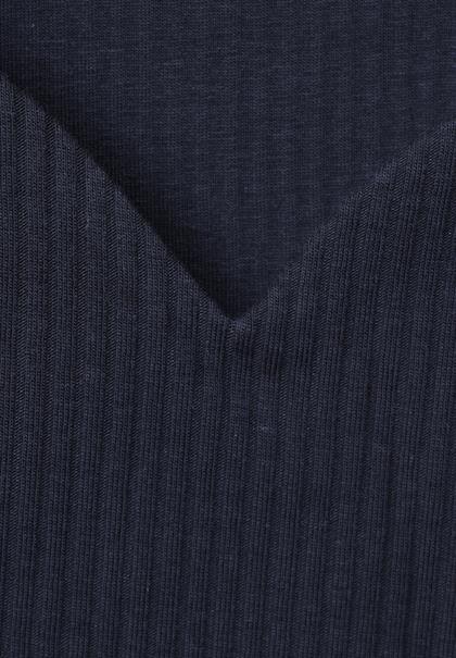 Shirt mit Herz Ausschnitt deep blue