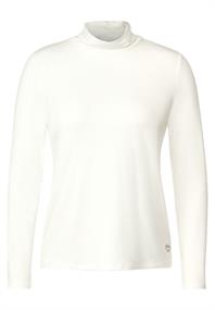 Shirt mit hohem Kragen vanilla white