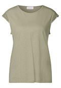 Shirt mit Häkeldetails arid green