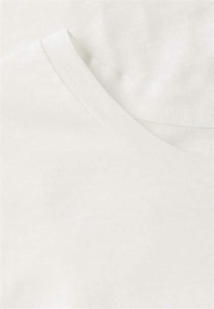 Shirt mit Häkeldetails off white