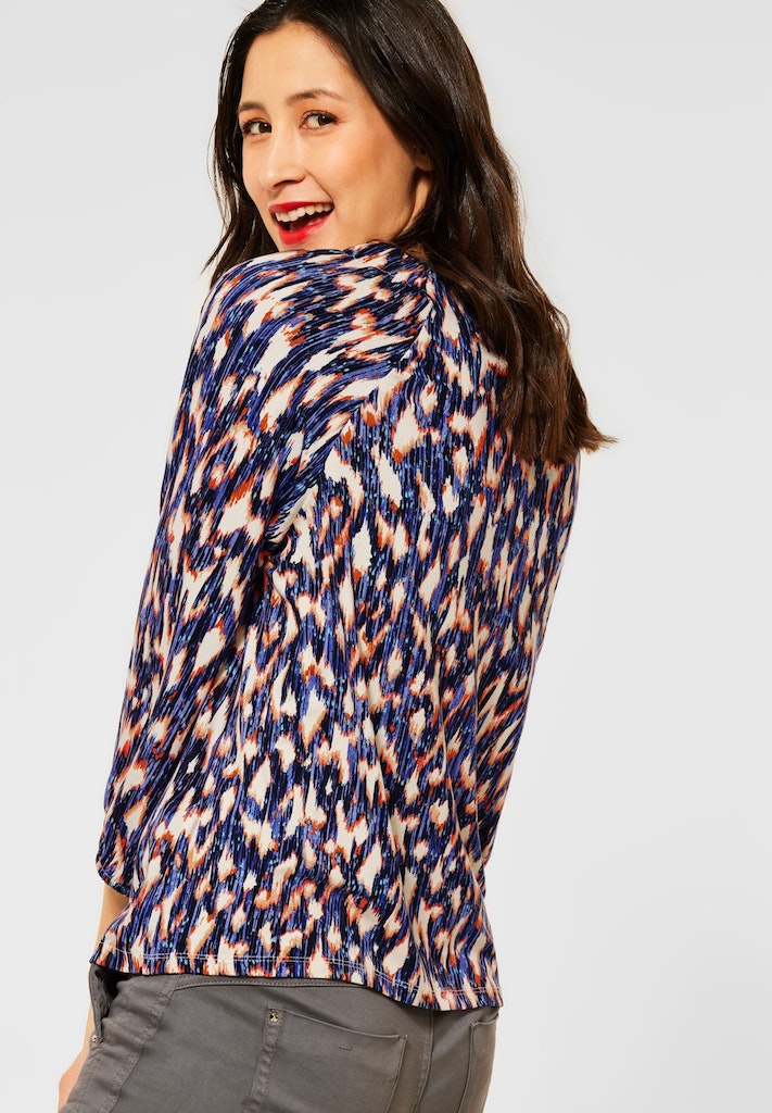 Street One bequem Print kaufen mit Ikat bei dark blue online Shirt Damen Longsleeve